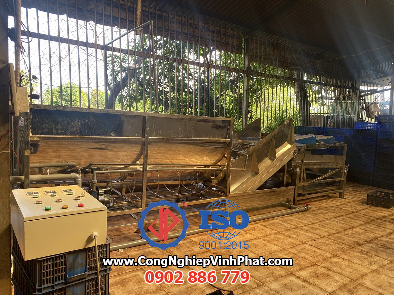 Máy rửa hạt điều lắp đặt tại Bình Phước