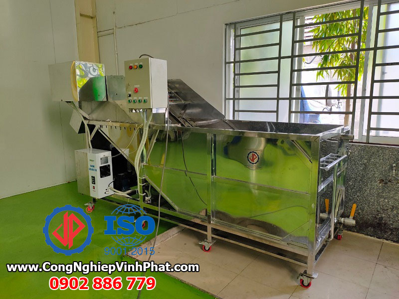 Cung cấp và lắp đặt máy rửa rau công nghiệp cho nhà máy tại KCN Tân Kim Long An